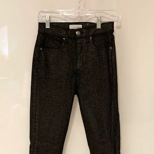 Loft Black Shimmer Skinny Jeans